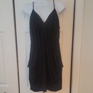BCBGeneration Black V-Neck Mini Dress
